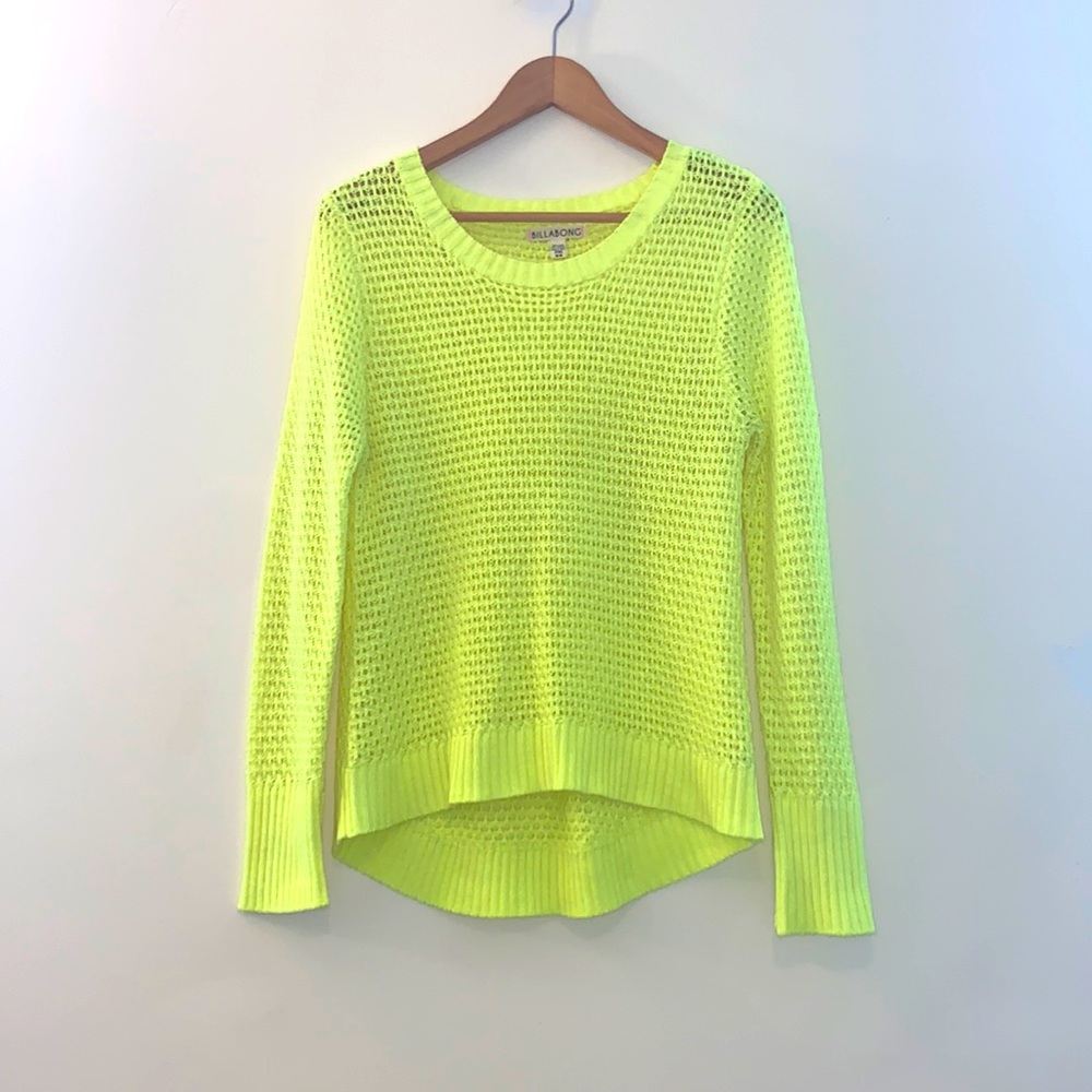 Neon yellow knit sweater